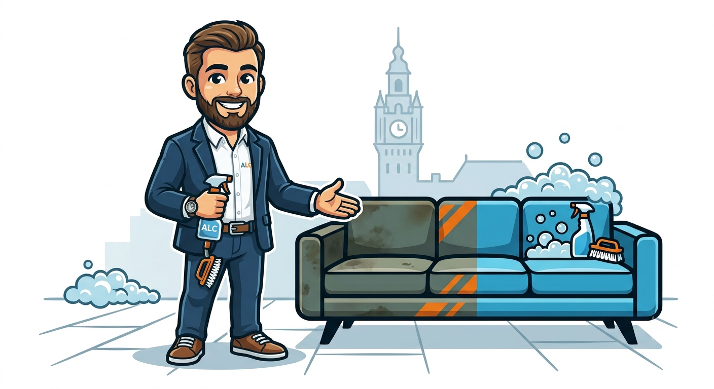 Mascotte AlloCanap, technicien nettoyage à domicile